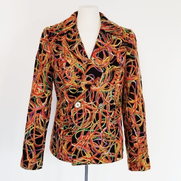 Bianca Nygard Jackets & Blazers - 4/$20 ❤ Wearable Art Graffiti Yarn Blazer by Bianca Nygard